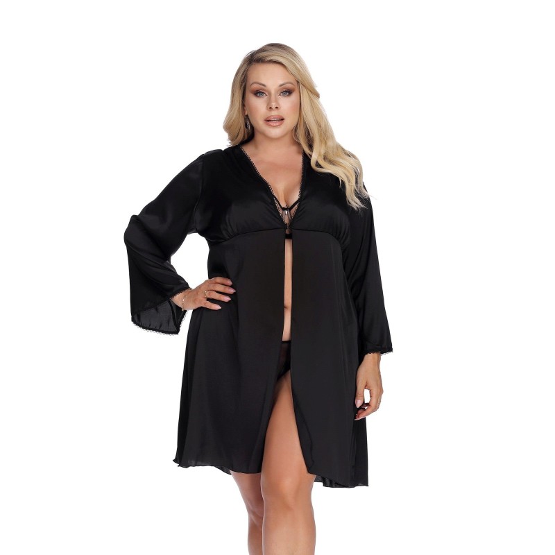 LAURA black robe XXL+ (czarny szlafrok)